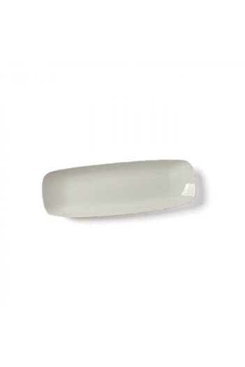 SQUALO Squalo - Elegant Rectangular Serving Dish (Porcelain) with a Contemporary Design - White 4.8x43.5x14.5 cm