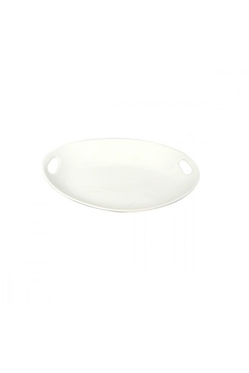 SQUALO Squalo - Elegant Oval Serving Platter (Porcelain) White - 7.5x43.3x32 cm