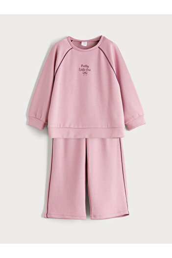 LC Waikiki Vizyon New Season Crew Neck Girls' Sweatshirt and Sweatpants