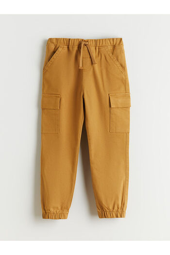 LC Waikiki Brown Boys' Cargo Pants with Elastic Waist