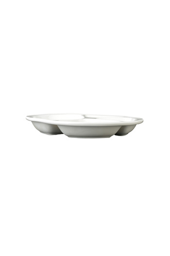 SQUALO Squalo - Elegant Round Cut Porcelain Serving Dish, White - 4x29.5x29.5 cm