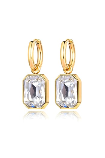 Eva Grace Josie earrings, gold, with zirconia, made of stainless steel