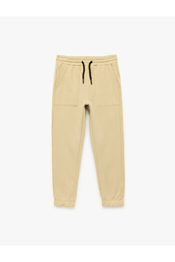 Koton Cotton Ribbed Jogger Sweatpants with Pocket Detail