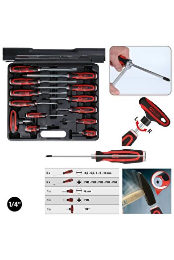 KS Tools ERGOTORQUEmax 13-piece screwdriver set with impact cap