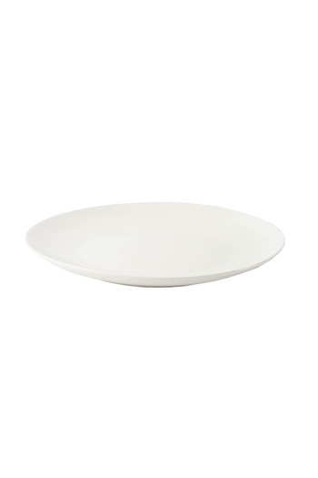 SQUALO Squalo - Round Serving Dish (Porcelain) with an Elegant and Contemporary Design - White 22.6X22.6X2.5 cm
