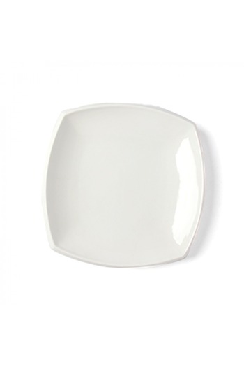 SQUALO Squalo - Elegant Square Serving Dish (Porcelain) with a Contemporary Design - White 4x26.5x26.5 cm