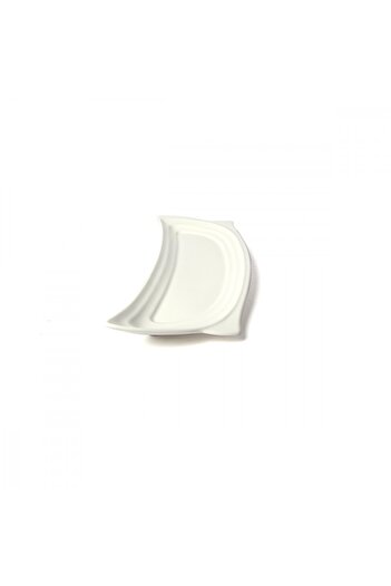SQUALO Squalo - Elegant Wing-Shaped Porcelain Dish, White - 3.5x40.5x12 cm