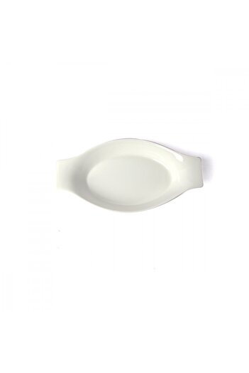 SQUALO Squalo - Elegant Boat-Shaped Porcelain Serving Dish, White - 4x16.5x14 cm