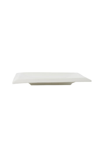 SQUALO Squalo - Elegant Square Serving Dish (Porcelain) with a Contemporary Design - White 2x19x19 cm