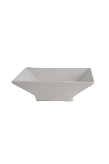SQUALO Squalo - Elegant Square Serving Dish (Porcelain) with a Contemporary Design - White 6x18.5x18.5 cm