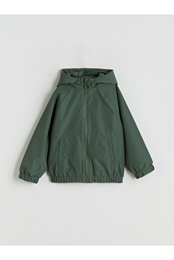 LC Waikiki Green Hooded Boy's Coat