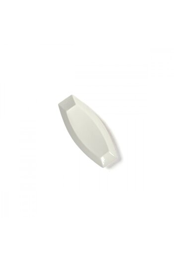 SQUALO Squalo - Elegant oval porcelain plate with a contemporary design - White 4x43x18.5 cm