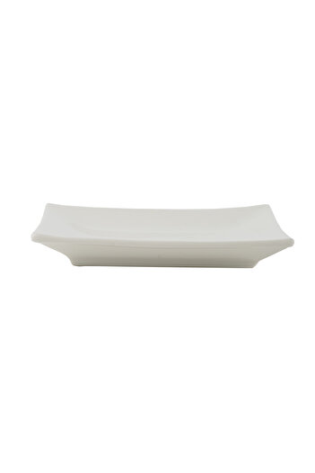 SQUALO Squalo - Elegant Square Serving Dish (Porcelain) with a Contemporary Design - White 3x17.5x17.5 cm