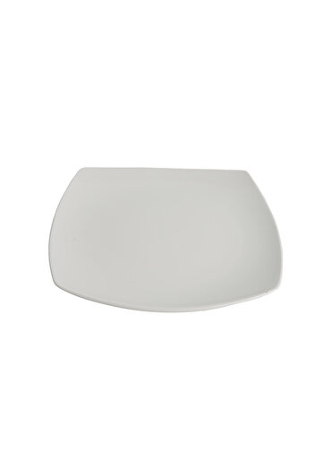 SQUALO Squalo - Elegant Square Serving Dish (Porcelain) with a Contemporary Design - White 3.5x27.5x27.5 cm