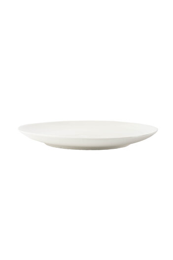 SQUALO Squalo - Round Serving Dish (Porcelain) with an Elegant and Contemporary Design - White 22.6X22.6X2.5 cm