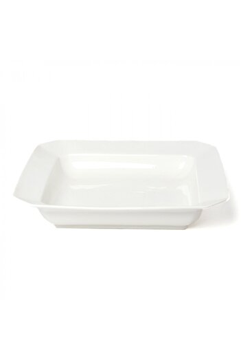 SQUALO Squalo - Elegant Square Serving Dish (Porcelain) with a Contemporary Design - White 5.5x31x31 cm