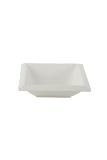 SQUALO Squalo - Square (porcelain) plate with an elegant and modern design - White 4.2x18x18 cm