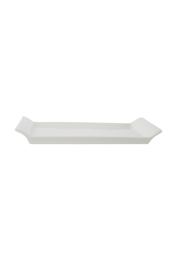 SQUALO Squalo - Elegant Rectangular Serving Dish (Porcelain) with a Contemporary Design - White 2.5x25x17.5 cm
