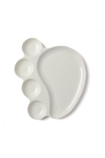 SQUALO Squalo - Elegant and modern 5-section porcelain serving plate, white - 2x23.8x20.5 cm