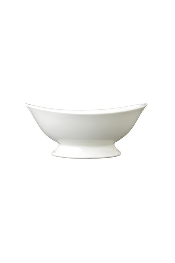 SQUALO Squalo - Elegant oval porcelain plate with a contemporary design - White 12x26.3x20.8 cm