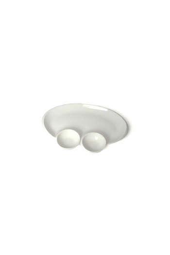 SQUALO Squalo - White Divided Porcelain Plate - 3.5x35.5x24.5 cm