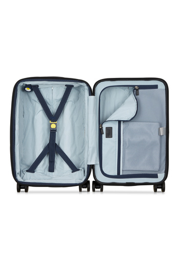 Delsey CADENCE 4-DOUBLE WHEEL EXPANDABLE CABIN TROLLEY 55CM DEEP BLACK