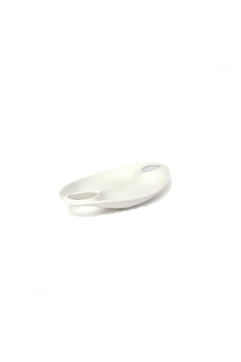 SQUALO Squalo - Oval Serving Dish (Porcelain) with an Elegant and Modern Design - White 4x36.5x17.5 cm