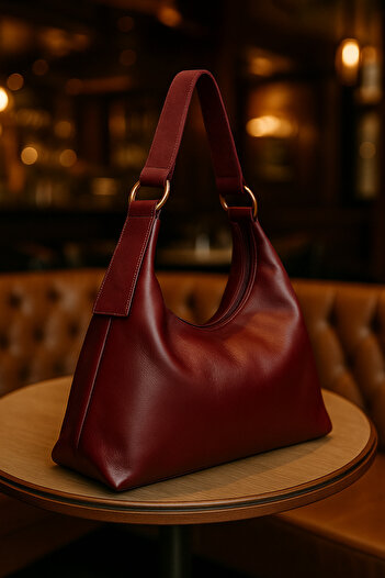 ESTUTE Luxury Suede Strap Leather Casual Shoulder Bag