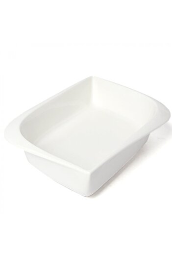 SQUALO Squalo - Elegant Teardrop-Shaped Porcelain Serving Dish with Contemporary Design - White 4.6x20.5x14.7 cm