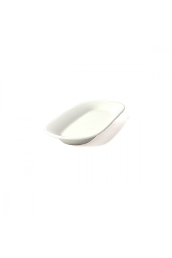 SQUALO Squalo - Elegant Flat Oval White Porcelain Dish - 2x18x8.8 cm