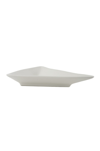 SQUALO Squalo - Elegant Triangular Serving Dish (Porcelain) with a Contemporary Design - White 6x41x23 cm
