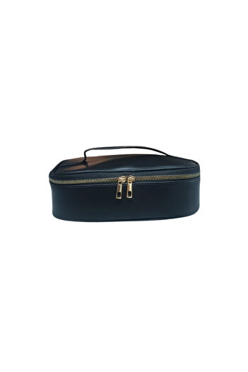 Maykis Faux Leather Box Makeup Handbag
