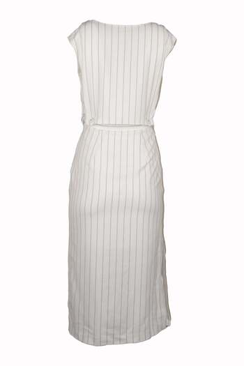ONLY Grace Stripe White Top and Skirt Set - L, White, Polyester 90.8% Spandex 7.3% Viscose 1.9%
