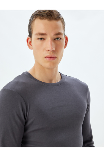 Koton Ανδρικό T-Shirt Anthracite για ενήλικες - 5WAM10195HK