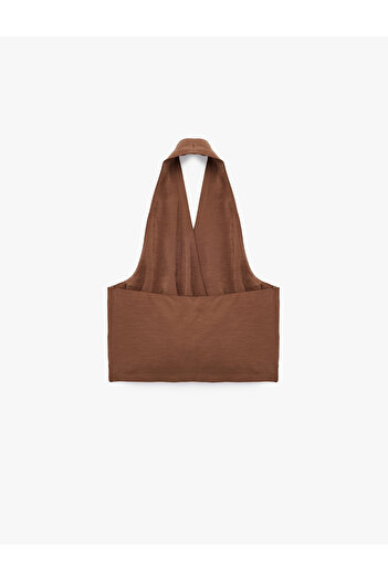 Koton Sleeveless Modal Buckle Detailed Double Breasted Collar Blouse