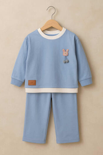 krm kerem bebe Plain Oversive Girl's Suit