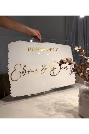 İSİM LAZER Welcome Board, Engagement, Wedding, Henna, (50X70)