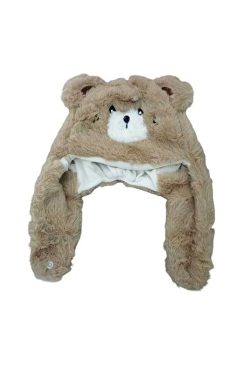 Aware Time 0-12 Months Boy & Baby Plush Figured Winter Beanie That Can Be Tied under the Neck