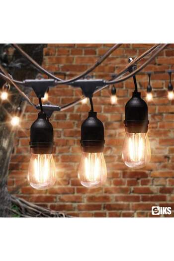 SIKS Decorative Patio String Lights with Indoor/Outdoor/Garden Bulbs, LED Pendants, 30 Meters