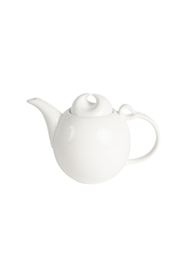SQUALO Squalo - Elegant Porcelain Teapot with an Attractive and Contemporary Design, White - 850 ml