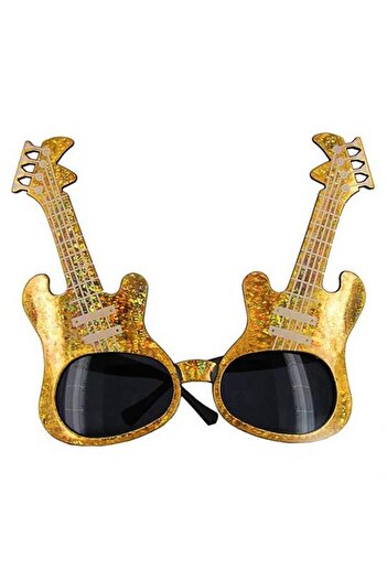 TTT Gold Color Guitar Shaped Party Glasses