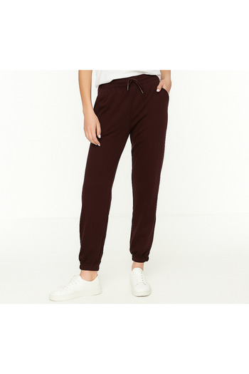 Palal Women's Comfortable Brown Sweatpants with Elasticated Cuffs - Style
