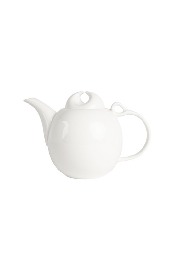 SQUALO Squalo - Elegant Porcelain Teapot with an Attractive and Contemporary Design, White - 850 ml