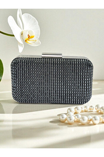Biçanta Black Silver Color Glitter Wire Wrapping Women Evening Dress Bag Wedding Engagement Graduation