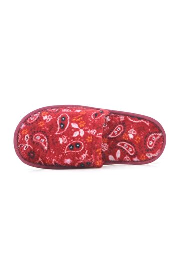B&B Co. Red Patterned Guest Bundle Dowry Carpet Gift Winter Casual Home Slippers