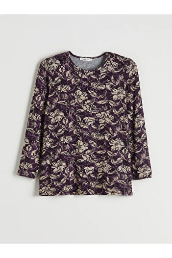 LC Waikiki Lcw Gracemor Crew Neck Patterned Blouse