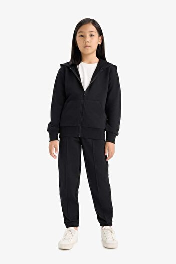 DeFacto Girl's Basic Plain School Jogger Sweatpants with Elastic Waist (25 Au)