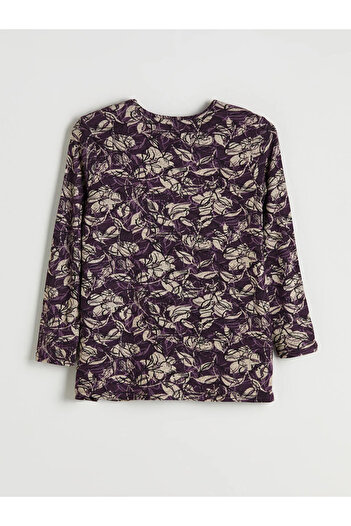 LC Waikiki Lcw Gracemor Crew Neck Patterned Blouse