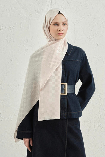 Armine Elegance J. İpek Cotton Check Shawl - 75 x 195 - 17