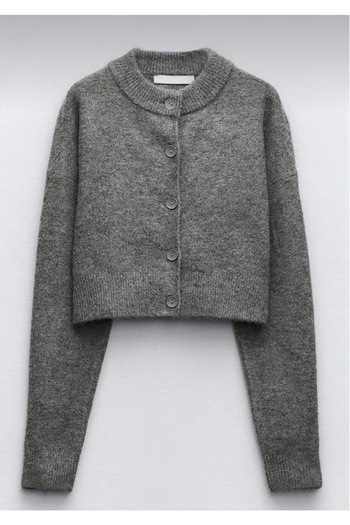miyoshi Women's Smoked Crop Cardigan